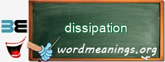 WordMeaning blackboard for dissipation